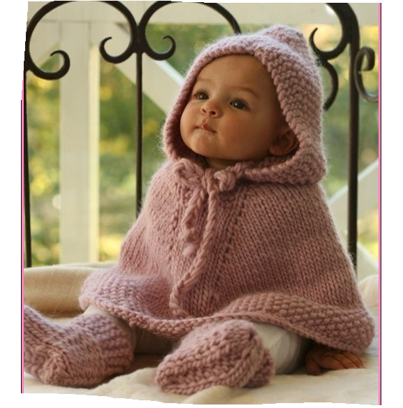 Poncho en laine Bambini Abbigliamento bambina Cappotti e giacche Poncho 